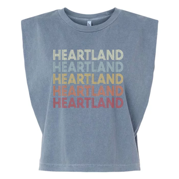 Heartland Texas Heartland Tx Vintage Text Garment-Dyed Women's Muscle Tee