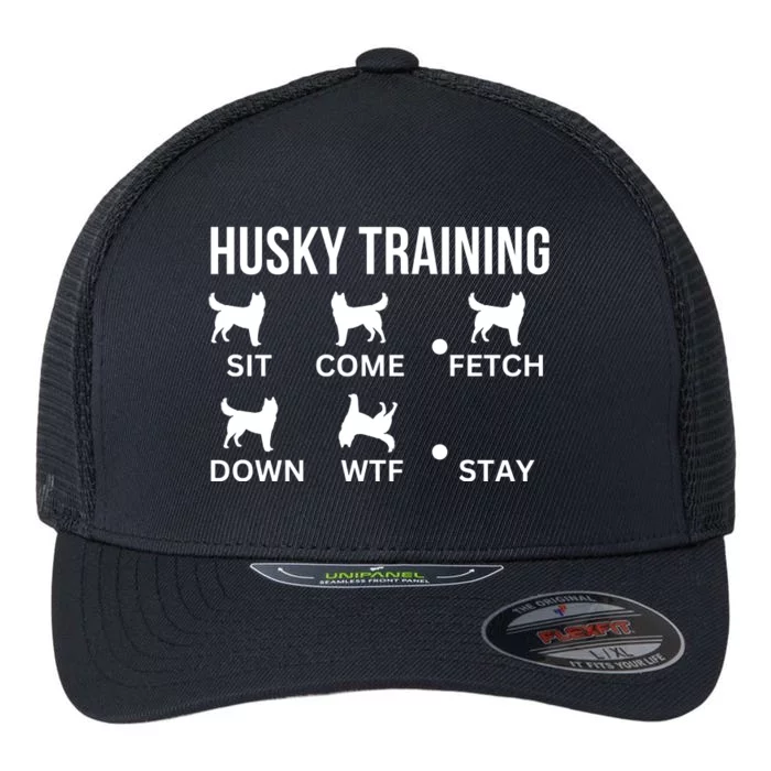 Husky Training Husky Dog Tricks Flexfit Unipanel Trucker Cap