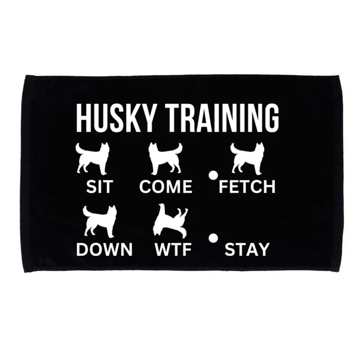 Husky Training Husky Dog Tricks Microfiber Hand Towel