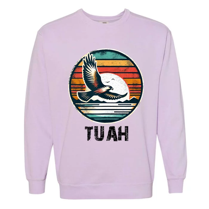 Hawk Tuah Hawk Tush Garment-Dyed Sweatshirt