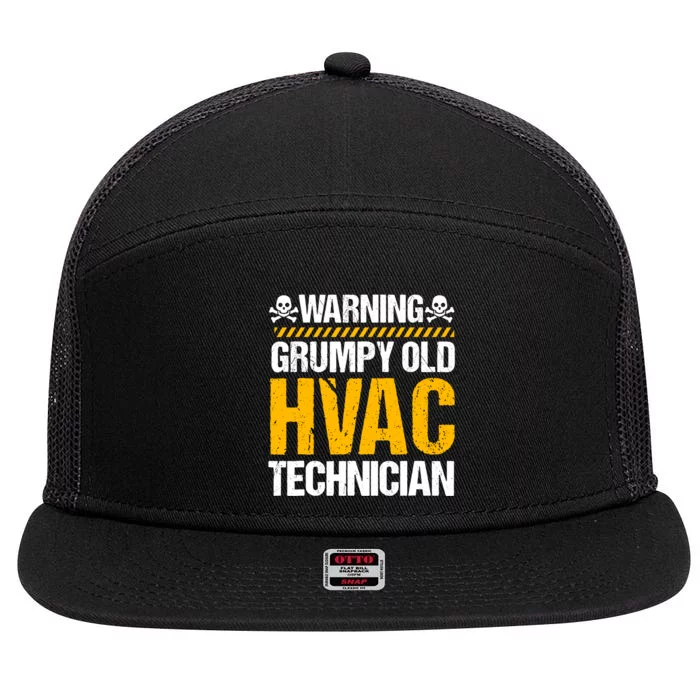 Hvac Technician Hvacr Tech Work Mechanic Installer Service 7 Panel Mesh Trucker Snapback Hat