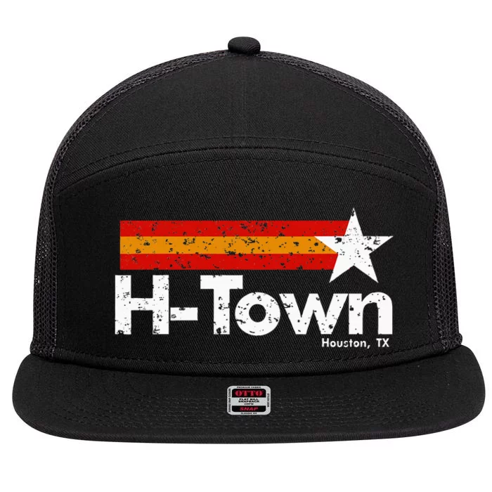 H Town Houston Texas 7 Panel Mesh Trucker Snapback Hat