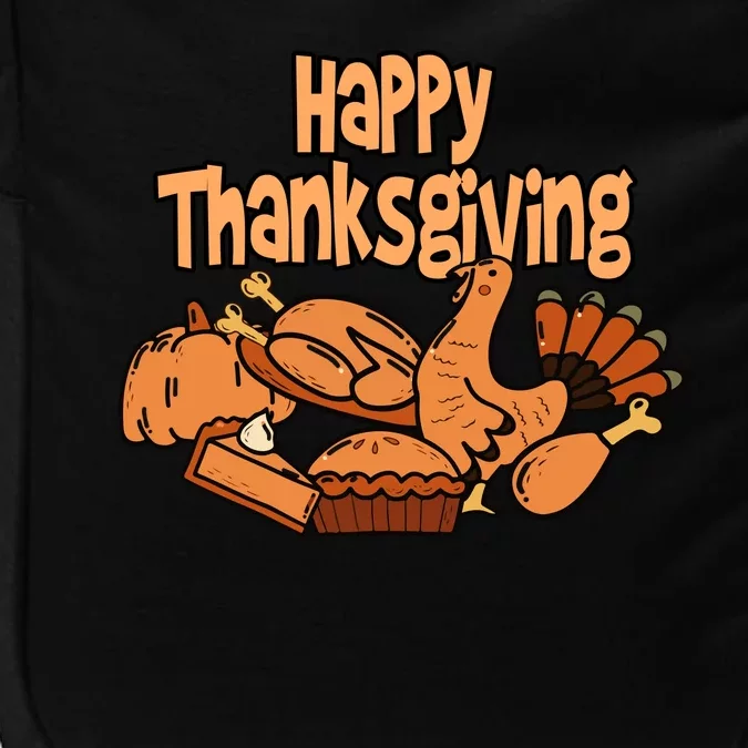 Happy Thanksgiving Holiday Festive Turkey Impact Tech Backpack