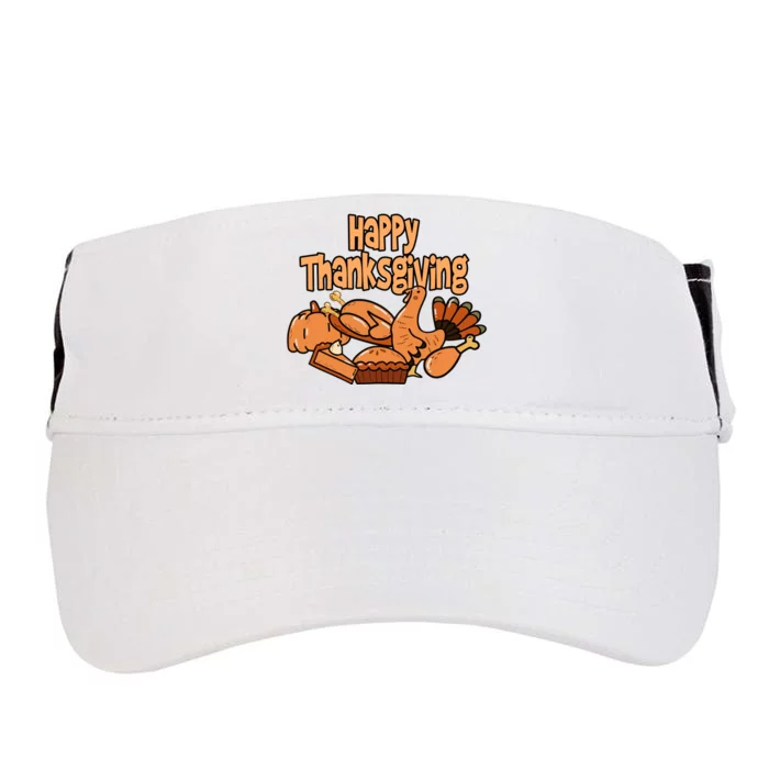 Happy Thanksgiving Holiday Festive Turkey Adult Drive Performance Visor