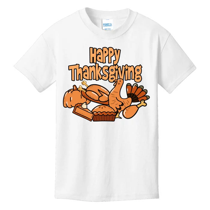 Happy Thanksgiving Holiday Festive Turkey Kids T-Shirt