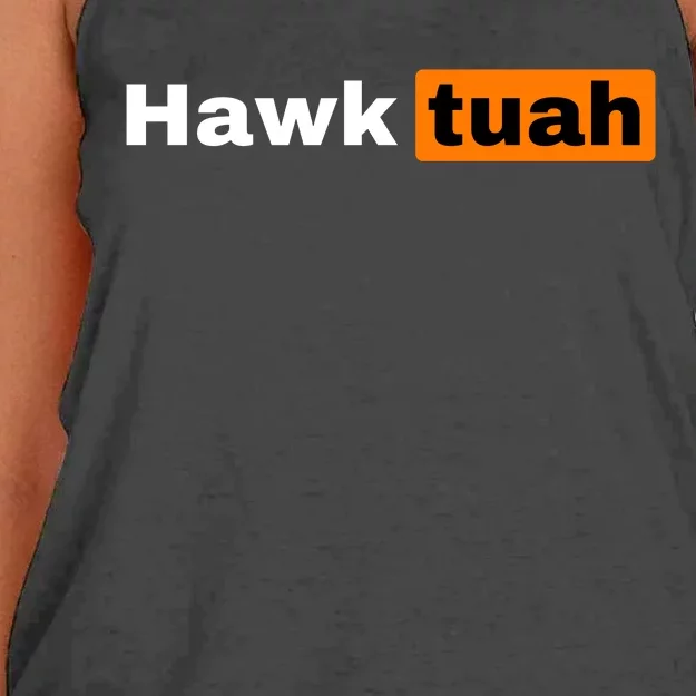 Hawk Tuah Women's Knotted Racerback Tank