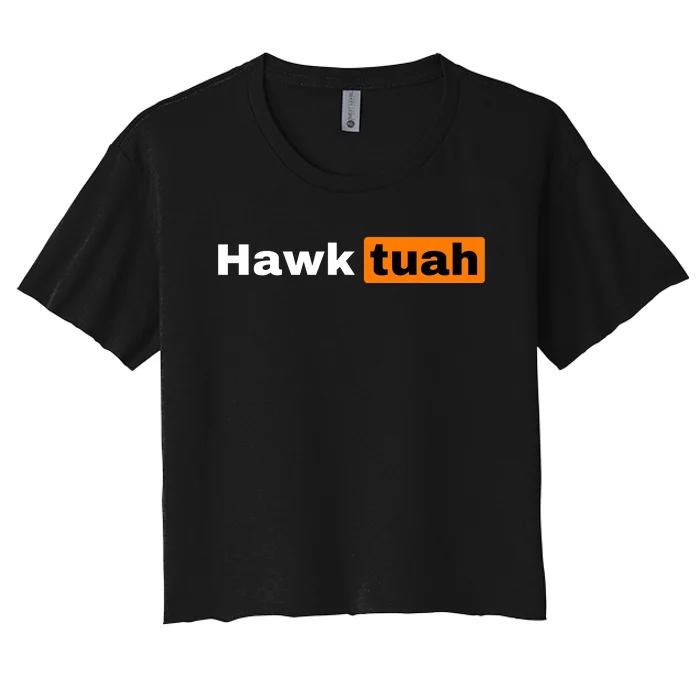 Hawk Tuah Women's Crop Top Tee