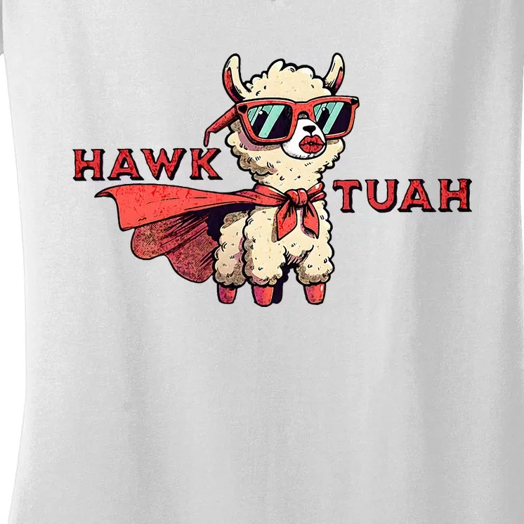 Hawk Tuah Women's V-Neck T-Shirt