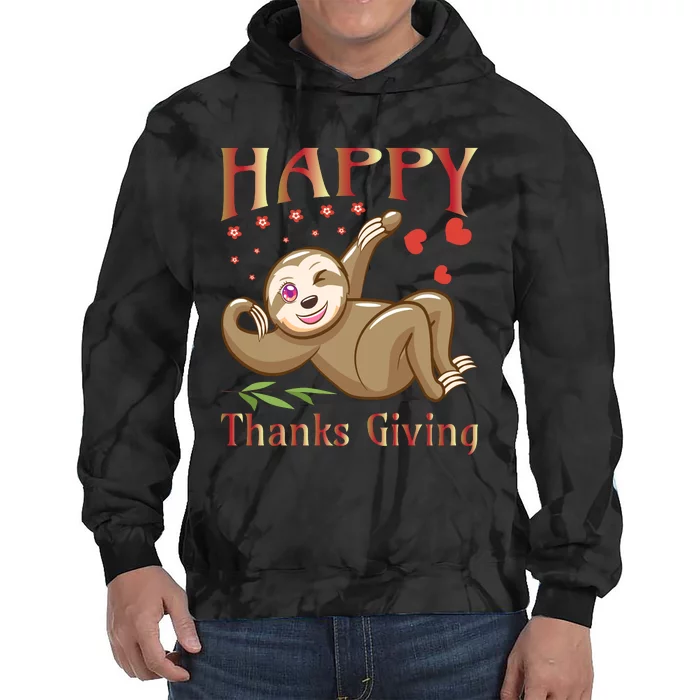 Happy Thanksgiving Tie Dye Hoodie