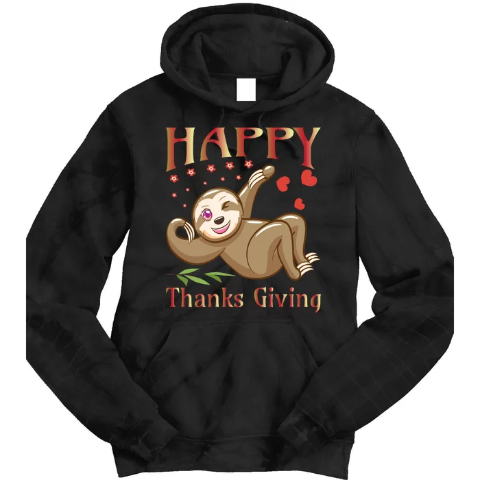 Happy Thanksgiving Tie Dye Hoodie