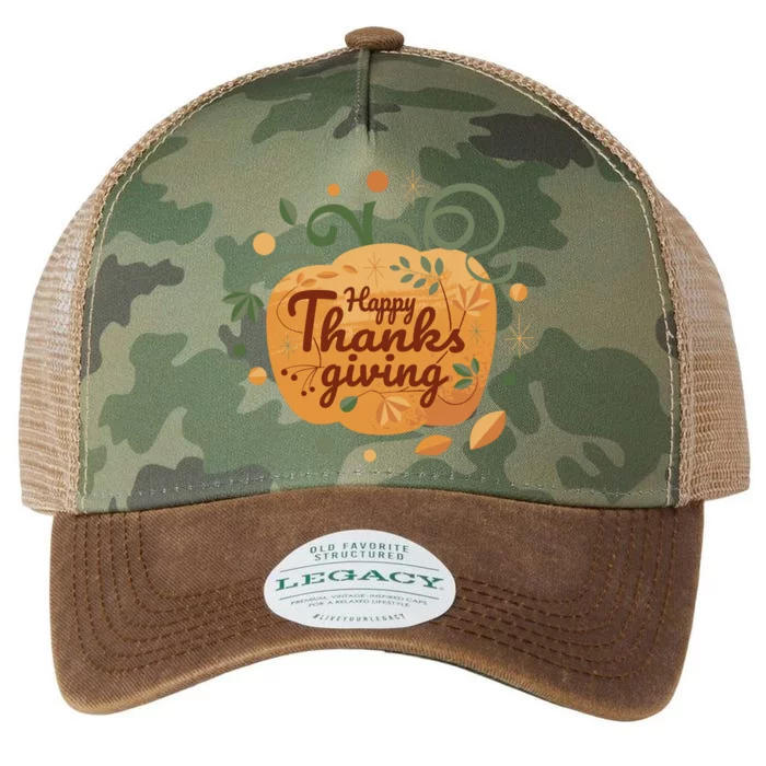 Happy Thanksgiving Holiday Pumpkin Autumn Legacy Tie Dye Trucker Hat