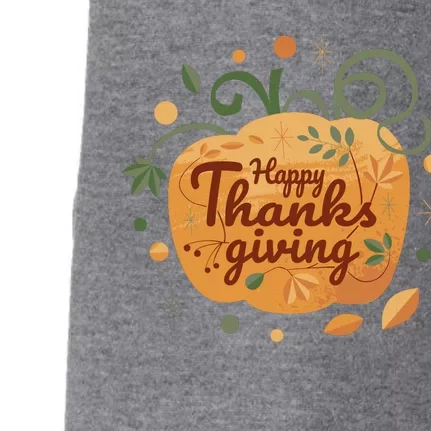 Happy Thanksgiving Holiday Pumpkin Autumn Doggie 3-End Fleece Hoodie