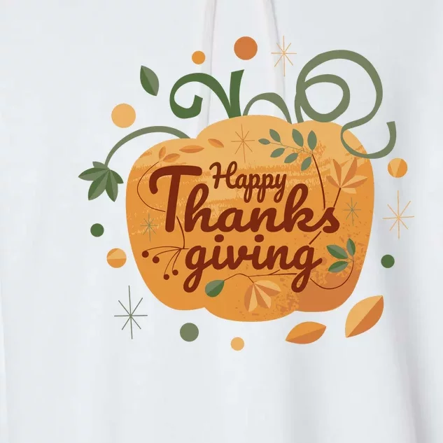 Happy Thanksgiving Holiday Pumpkin Autumn Garment-Dyed Fleece Hoodie