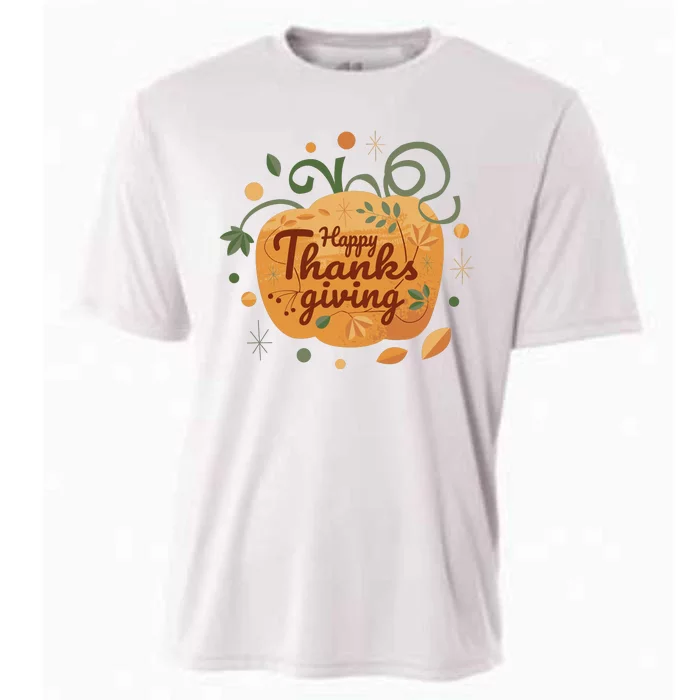 Happy Thanksgiving Holiday Pumpkin Autumn Cooling Performance Crew T-Shirt