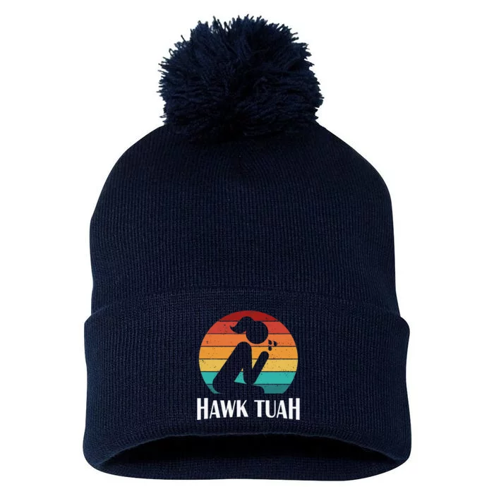 Hawk Tuah Pom Pom 12in Knit Beanie