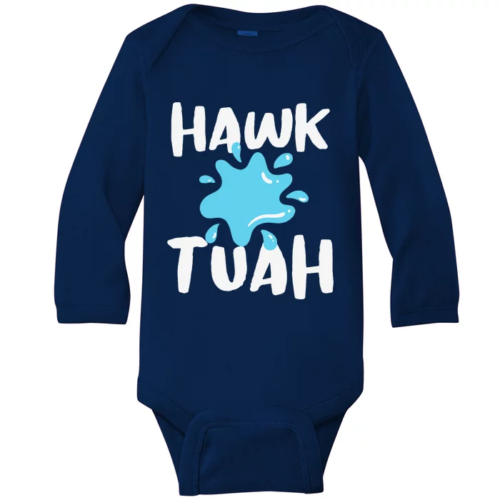 Hawk Tuah Baby Long Sleeve Bodysuit