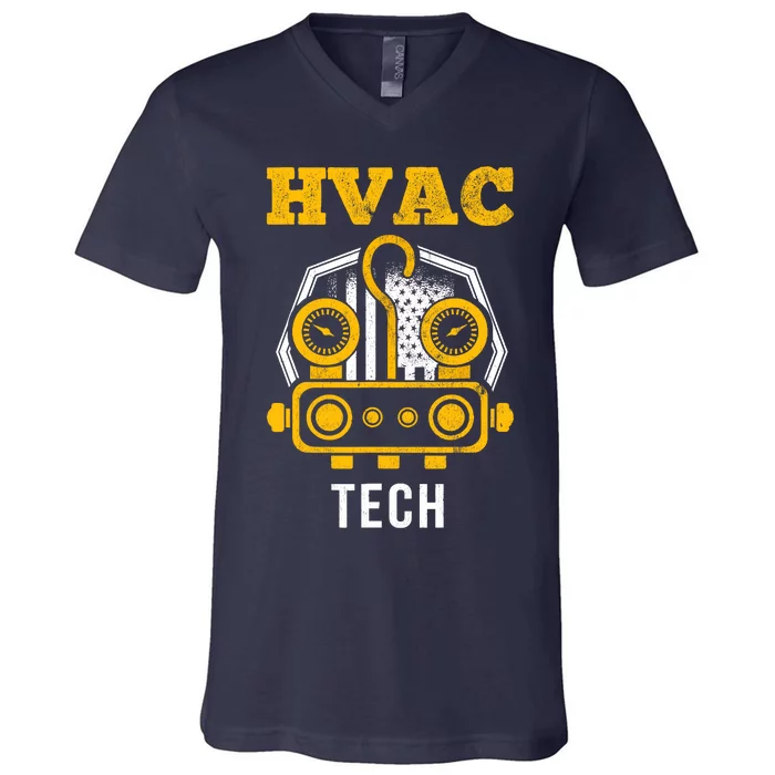 Hvac Tech Hvac Technician Ac Repairman Ac Installer V-Neck T-Shirt