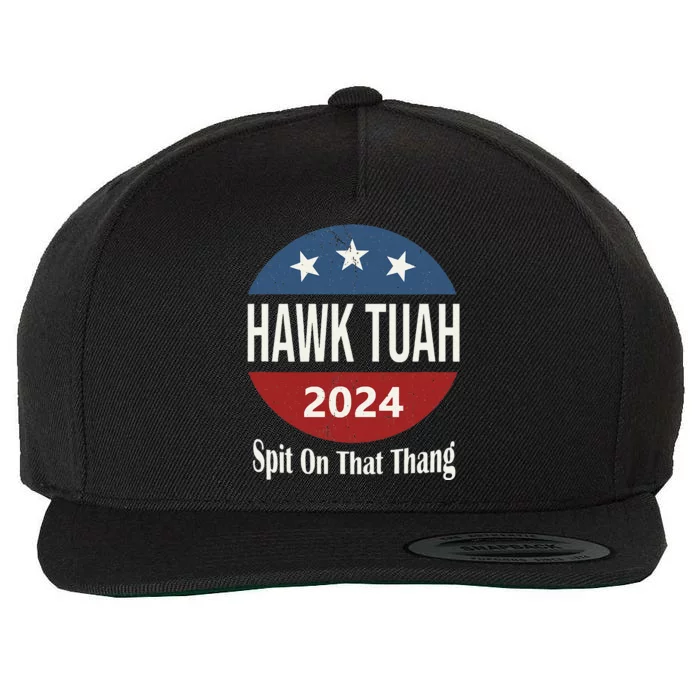 Hawk Tuah Wool Snapback Cap