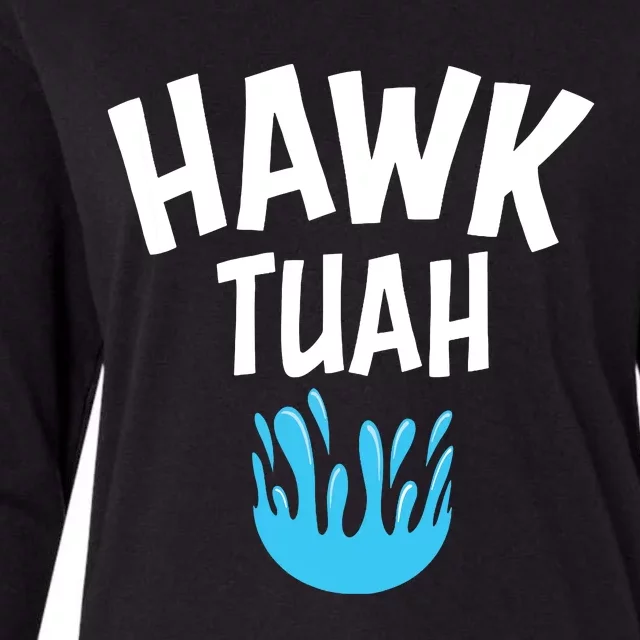 Hawk Tuah Womens Cotton Relaxed Long Sleeve T-Shirt