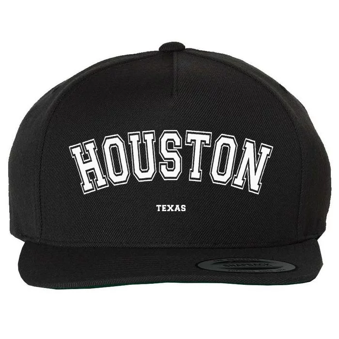 Houston Texas Wool Snapback Cap