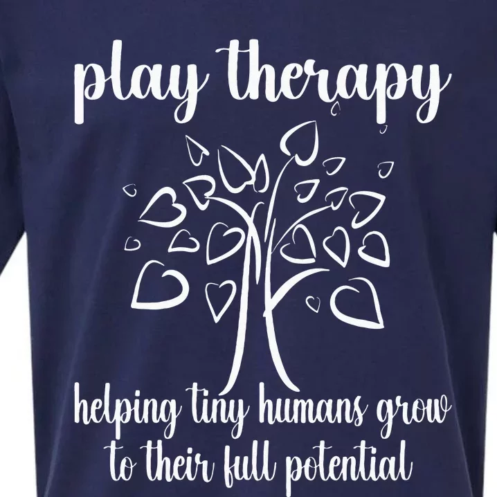 Helping Tiny Humans Play Therapist Play Therapy Sueded Cloud Jersey T-Shirt