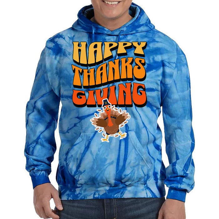 Happy Thanksgiving Holiday Tie Dye Hoodie