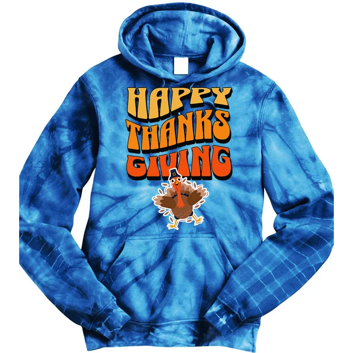 Happy Thanksgiving Holiday Tie Dye Hoodie