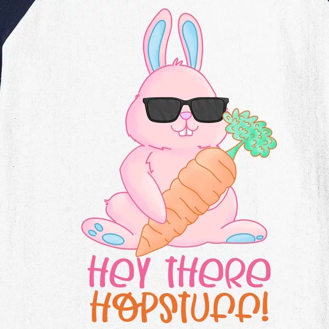 Hey There Hop Stuff Cute Bunny Baseball Sleeve Shirt