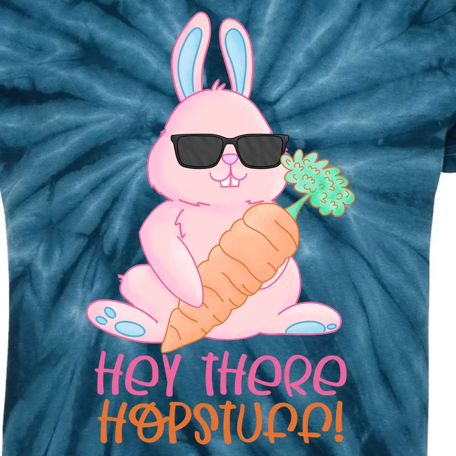 Hey There Hop Stuff Cute Bunny Kids Tie-Dye T-Shirt