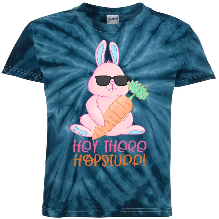 Hey There Hop Stuff Cute Bunny Kids Tie-Dye T-Shirt