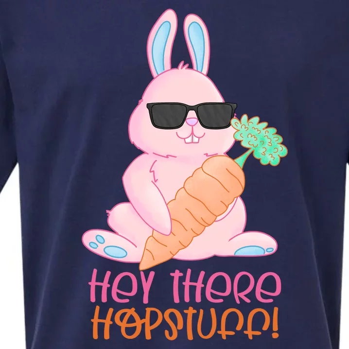 Hey There Hop Stuff Cute Bunny Sueded Cloud Jersey T-Shirt