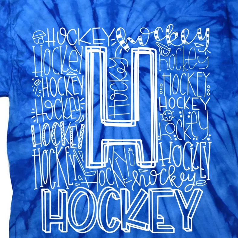 Hockey Typography Hockey Mom Ice Hockey Game Day Hockey Gift Tie-Dye T-Shirt