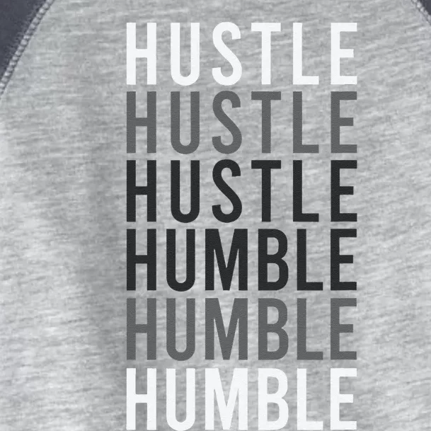 Hustle To Humble. Funny Transition Motivational Typography Toddler Fine Jersey T-Shirt