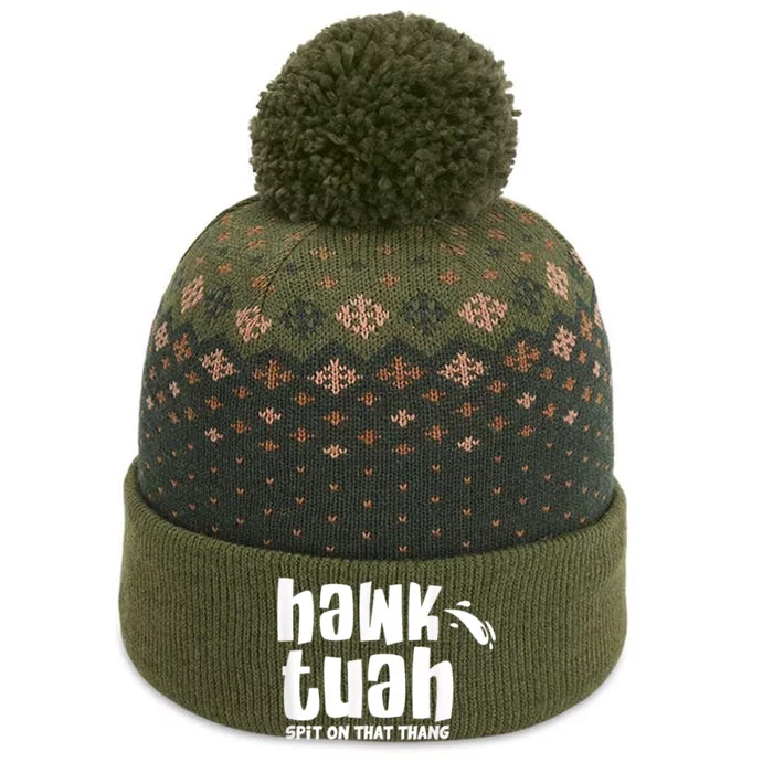 Hawk Tuah Hauk Tooh Funny Spit On That Thing The Baniff Cuffed Pom Beanie