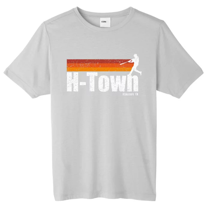 H Town Houston City Texas Baseball Vintage Stripes ChromaSoft Performance T-Shirt