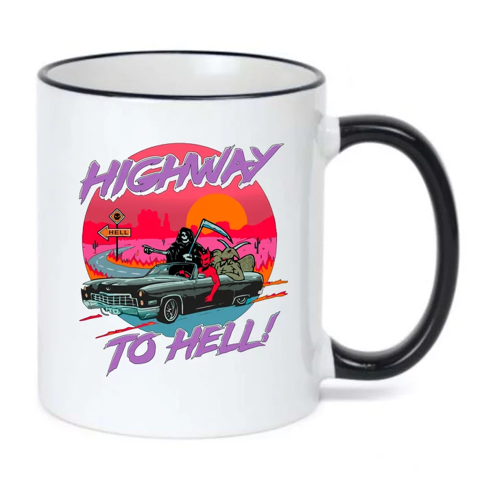 Highway to Hell Black Color Changing Mug