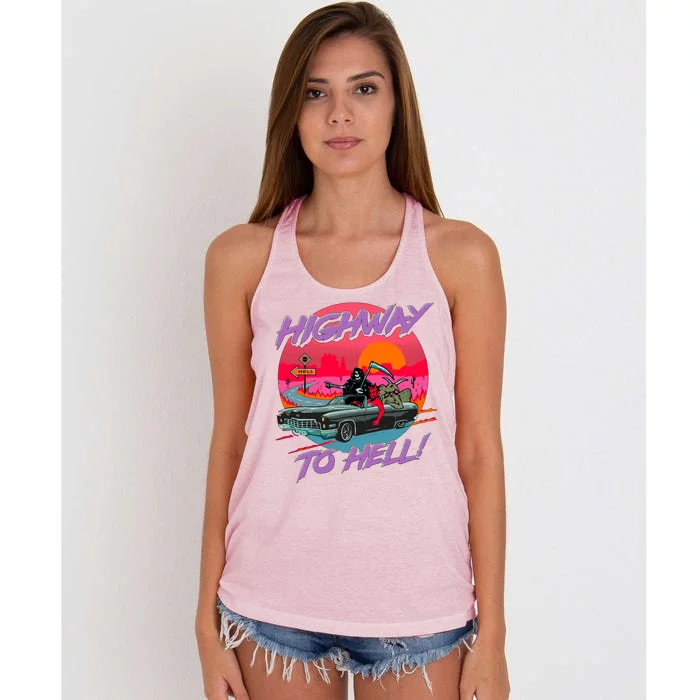 Highway to Hell Women's Knotted Racerback Tank