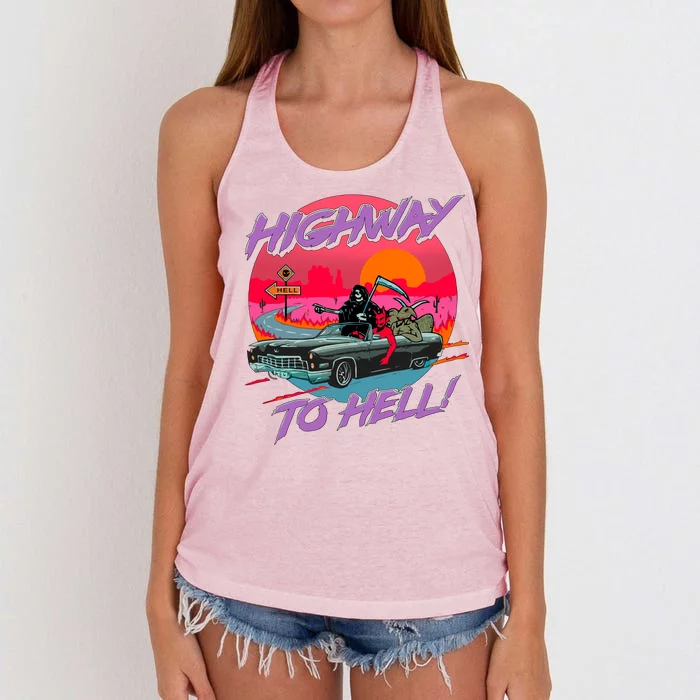 Highway to Hell Women's Knotted Racerback Tank