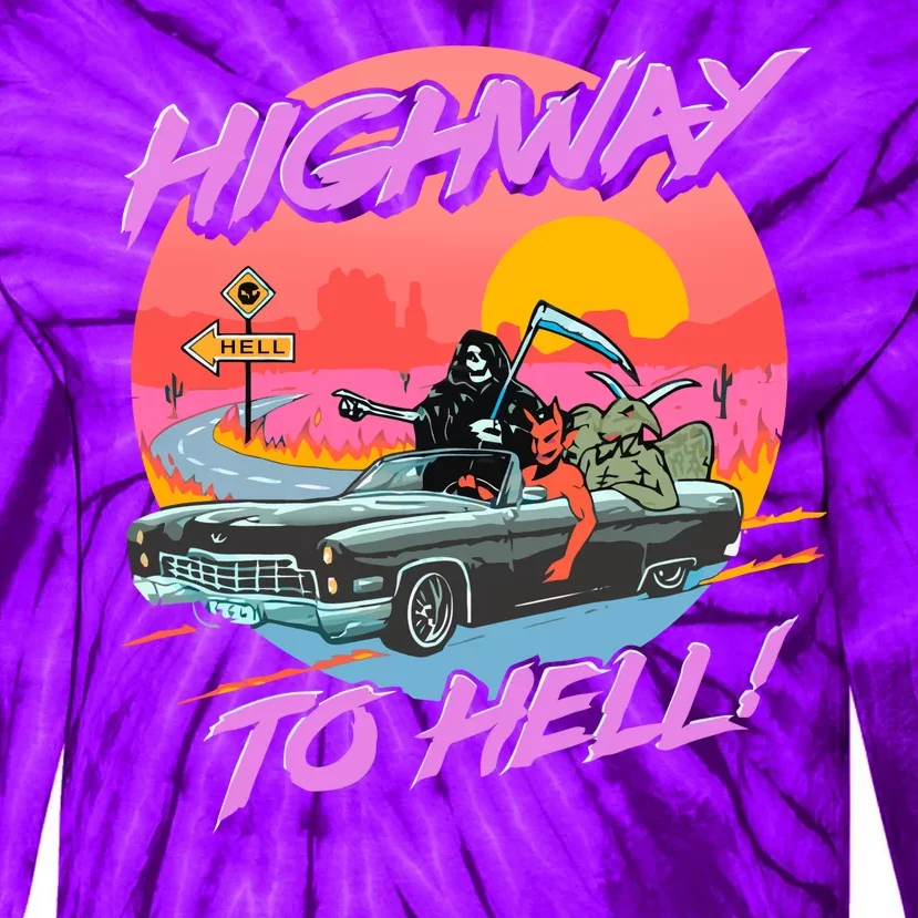 Highway to Hell Tie-Dye Long Sleeve Shirt