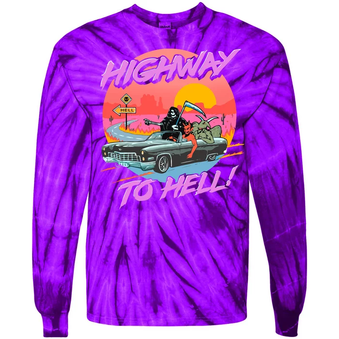 Highway to Hell Tie-Dye Long Sleeve Shirt