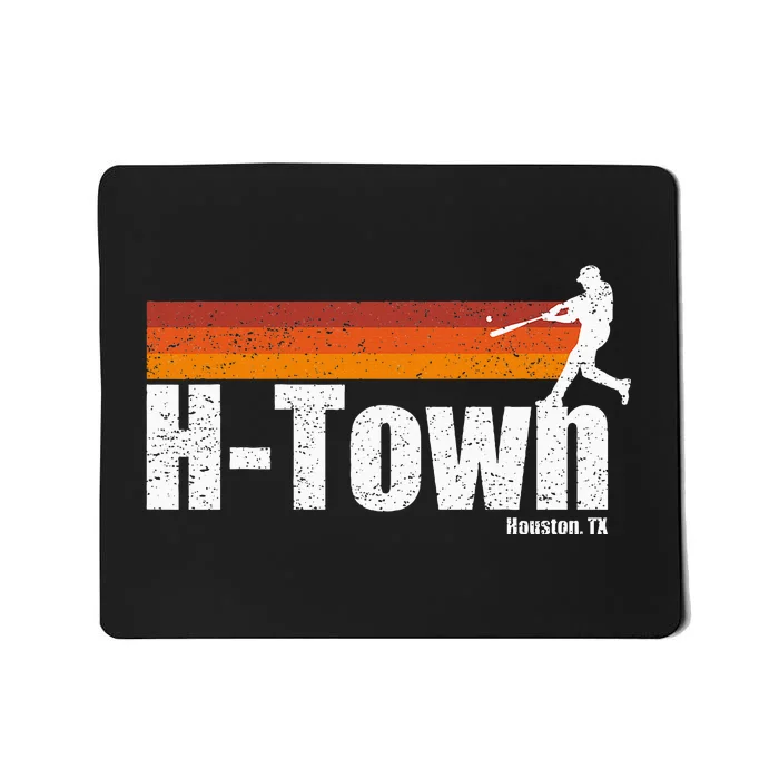 H Town Houston City Texas Baseball Vintage Stripes Mousepad