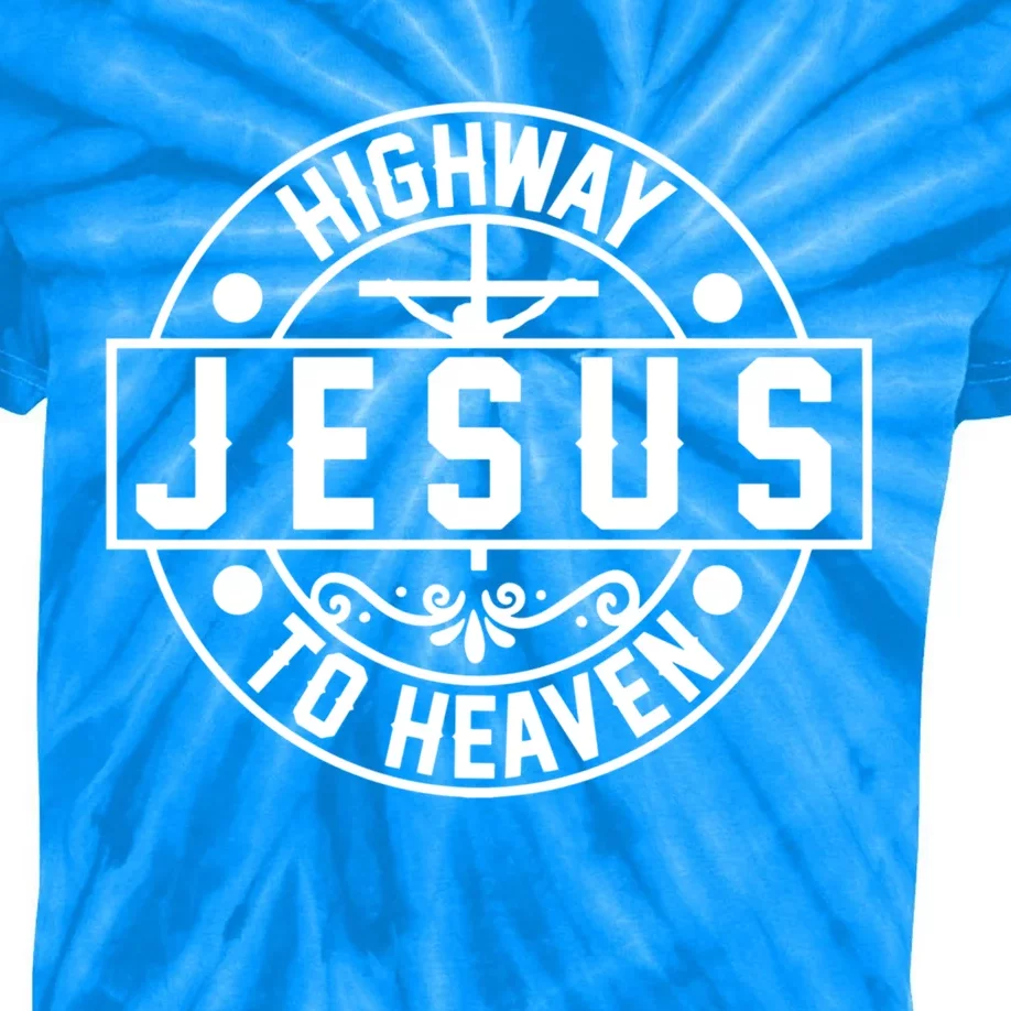 Highway To Heaven Love Jesus Christian Christmas Cool Gift Kids Tie-Dye T-Shirt