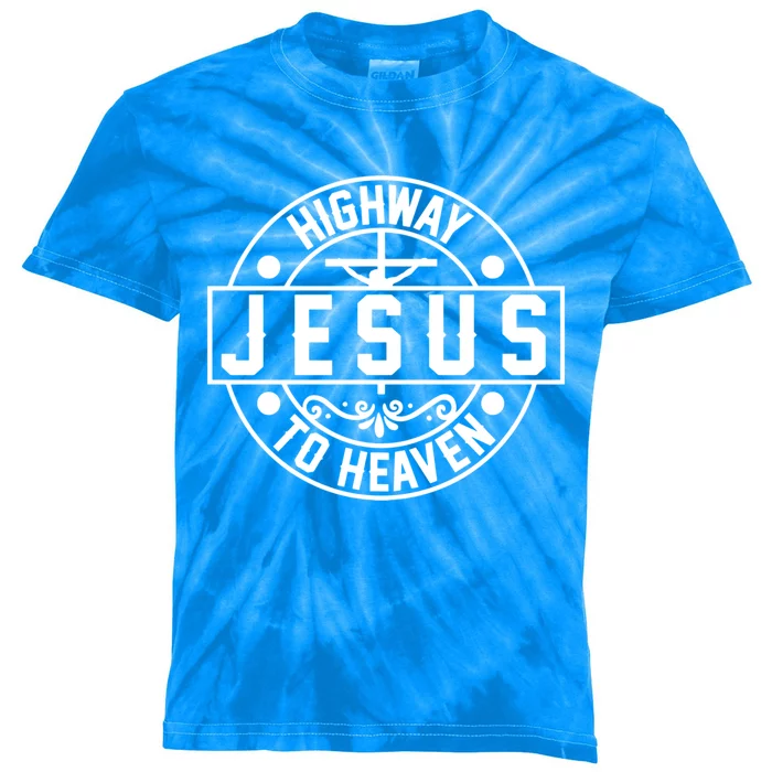 Highway To Heaven Love Jesus Christian Christmas Cool Gift Kids Tie-Dye T-Shirt