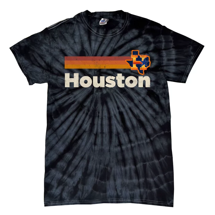 Houston Texas Houston Strong Stripes Baseball Tie-Dye T-Shirt