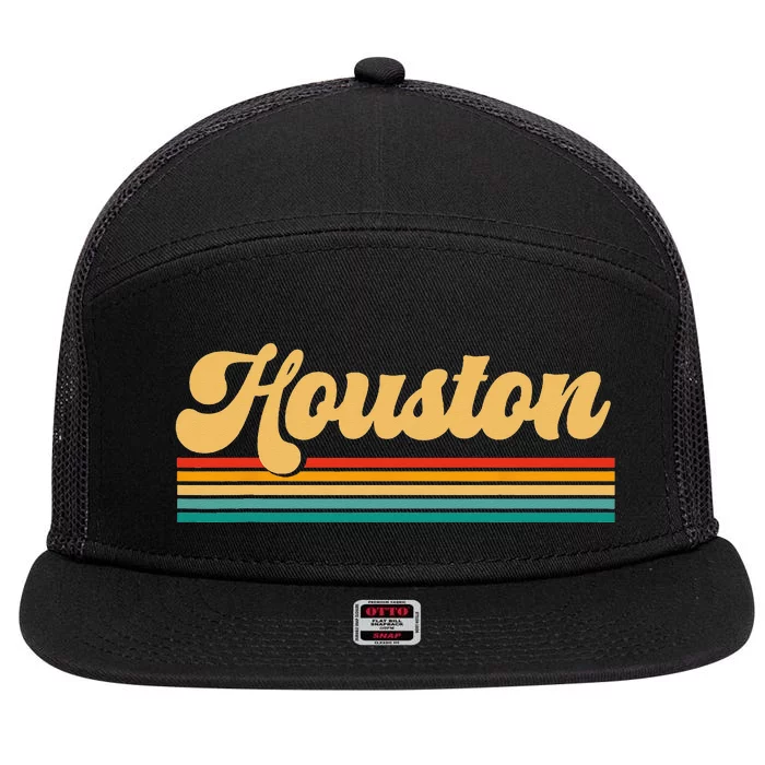 Houston Texas 7 Panel Mesh Trucker Snapback Hat