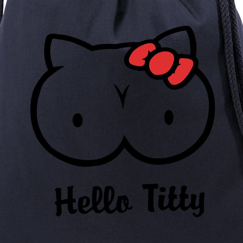 Hello Titty Drawstring Bag