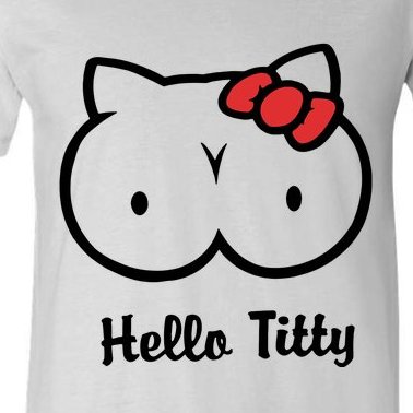 Hello Titty V-Neck T-Shirt