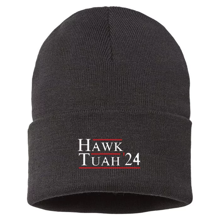 Hawk Tuah Hawk Tuah 24 Spit On That Thang Sustainable Knit Beanie