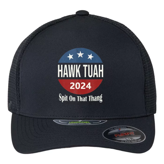 Hawk Tuah Flexfit Unipanel Trucker Cap