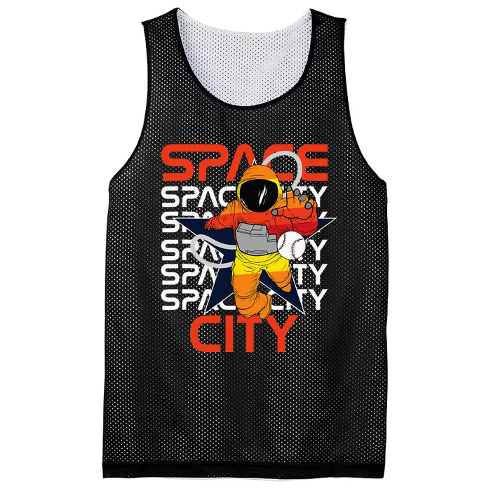 H Town Houston Space City Vintage Baseball Astronaut Mesh Reversible Basketball Jersey Tank